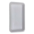 Food Containers & Lids | GEN 15PWH 14.44 in. x 7.88 in. x 1.37 in. #15P Meat Trays - White (200/Carton) image number 2