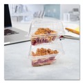 Food Containers & Lids | Dart C54HT1 Showtime 6.1 in. x 5.6 in. x 3 in. 6.67 oz. Plastic Pie Wedge Hinged Containers - Clear (250/Carton) image number 4