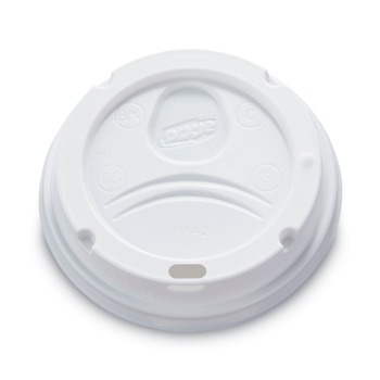 CUP LIDS | Dixie 9542500DX 12 oz. - 20 oz. WiseSize Cup 10 oz. - 16 oz. PerfecTouch Dome Drink-Thru Lids - White (50/Pack)