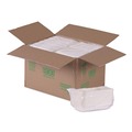 Food Containers & Lids | Eco-Products EP-SCRC32NFA 32 oz 4.71 in. x 7.01 in. x 1.04 in. Sugarcane Fiber WorldView Vanguard Rectangular Container - White (400/Carton) image number 0
