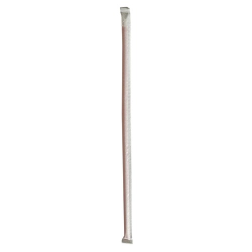 Straws/Stems/Sticks | Boardwalk BWKGST1025RD 10.25 in. Polypropylene Wrapped Giant Straws - Red (1200/Carton) image number 0