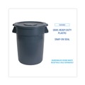 Waste Receptacle Lids | Boardwalk 1868184 Flat-Top Round Lids for 44 Gallon Waste Receptacles - Gray image number 4