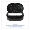 Toilet Tissue Dispensers | Boardwalk R3670BKBW 13 in. x 6.75 in. x 8.75 in. Standard Twin Toilet Tissue Dispenser - Black image number 9