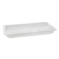 Food Containers & Lids | Pactiv Corp. 51P125PZ 15 in. x 8 in. x 1.25 in. #25PZ Foam Supermarket Tray - White (200/Carton) image number 0