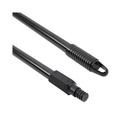 Handles & Braces | Boardwalk BWK636 1 in. Diameter x 60 in. Fiberglass Broom Handle Nylon Plastic Threaded End - Black image number 1