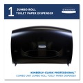 Toilet Tissue Dispensers | Kimberly-Clark Professional 09551 20.4 in. x 5.8 in. x 13.1 in. Cored JRT Jumbo Combo Tissue Dispenser - Smoke/Gray image number 1