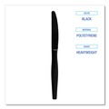Disposable Knives | Boardwalk BWKKNIFEHWBLA Heavyweight Polystyrene Knife Cutlery - Black (1000/Carton) image number 4