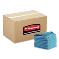 Cleaning Cloths & Wipes | Rubbermaid Commercial 1820583 16 in. x 16 in. Microfiber Cleaning Cloths - Blue (24/Pack) image number 0