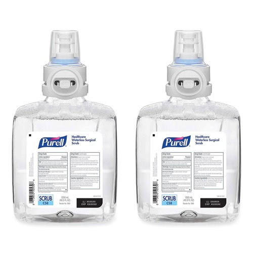 Hand Sanitizers | PURELL 7869-02 1200 ml Refill Bottle Fragrance-Free For CS-8 Dispenser Waterless Surgical Scrub Gel Hand Sanitizer (2/Carton) image number 0