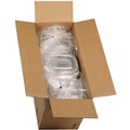 Food Containers & Lids | Pactiv Corp. Y6708PET 8.2 in. x 6.2 in. x 1.3 in. 22 oz. Classic Carry-Out Aluminum Container with PET Dome Lid - Silver/Clear (100/Carton) image number 2