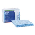 Cleaning Cloths & Wipes | Tork 192183 11.75 x 14.75 1-Ply Small Pack Foodservice Cloth - Blue/White/Unscented (4/Carton) image number 1