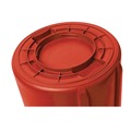 Indoor Waste Receptacles | Rubbermaid Commercial FG264360RED BRUTE 44 Gallon Vented Plastic Round Container - Red image number 4