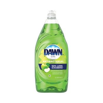  | Dawn 01134 38 oz. Bottle Ultra Antibacterial Dishwashing Liquid - Apple Blossom Scent (8/Carton)