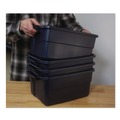 Office Boxes & Bins | Rubbermaid RMRT030003 10.63 in. x 15.69 in. x 7 in. 3 gal. Roughneck Storage Box - Dark Indigo Metallic image number 3