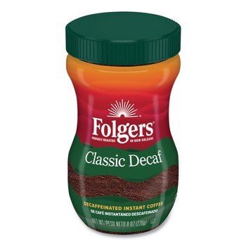 Folgers 2550020630 8 oz. Classic Decaf Instant Coffee Crystals