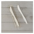 Disposable Knives | Boardwalk BWKKNIFEMWPPIW 5.86 in. Mediumweight Wrapped Polypropylene Plastic Knife Cutlery - White (1000/Carton) image number 3
