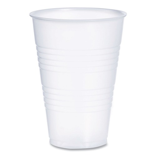 Cups | Dart Y14 14 oz. High-Impact Polystyrene Cold Cups - Translucent (1000/Carton) image number 0
