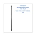 Handles & Braces | Boardwalk BWK636 1 in. Diameter x 60 in. Fiberglass Broom Handle Nylon Plastic Threaded End - Black image number 4