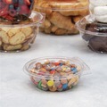 Perforated Roll & Hand Towels | Dart CTR8BF SafeSeal 5.5 in. Diameter x 1.7 in. Height 8 oz. Plastic Tamper-Evident Bowls with Flat Lid - Clear (240/Carton) image number 3
