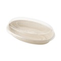 Food Containers & Lids | World Centric BOLCSUBB 9.7 in. Diameter PLA Plastic Lids for Fiber Burrito Bowls - Clear (300/Carton) image number 0