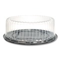 Perforated Roll & Hand Towels | Plastifar 18244 Bakery Containers, 9-in Cake Container, 11.2-in Diameter x 3.5-in h, Black/Clear, 50/Carton image number 2