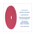 Floor Pads-Cleaning, Buffing & Polishing | Boardwalk BWK4021RED 21 in. Diameter Buffing Floor Pads - Red (5/Carton) image number 4