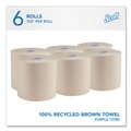 Perforated Roll & Hand Towels | Scott 54038 Essential 1-Ply 8 in. x 700 ft. 1.75 in. Core 100% Recycled Fiber Hard Roll Towel - Brown (6/Carton) image number 3