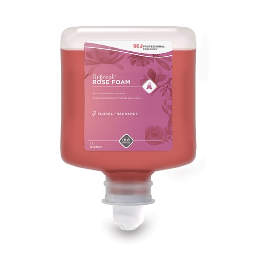 Soap Refills | SC Johnson 069124020059 1 L Refresh Foaming Hand Soap Manual Cartridge Refill - Rose Scent (6/Carton) image number 0