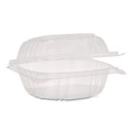 Food Containers & Lids | Pactiv Corp. YCI820500000 SENSATION SmartLock 5.24 in. x 5.25 in. x 2.57 in. Plastic Hinged Lid Container - Clear (375/Carton) image number 0