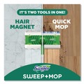 Mop Heads | Swiffer 80810204 Sweep and Mop 12.4 in. x 2.95 in. 2-in-1 Dry/Wet Floor Mopping and Sweeping Kit - Silver Plastic Handle (6/Carton) image number 6