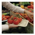 Food Trays & Liners | World Centric TRSC17SLLF 1-Compartment 8.3 in. x 4.9 in. x 0.7 in. PLA Lined PFAS-Free Paper Fiber Trays - Natural (500/Carton) image number 1