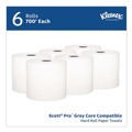 Perforated Roll & Hand Towels | Kleenex 25639 7.5 in. x 700 ft. 1-Ply Hard Roll Paper Towels with Premium Absorbency Pockets - Gray Core/White (6/Carton) image number 2