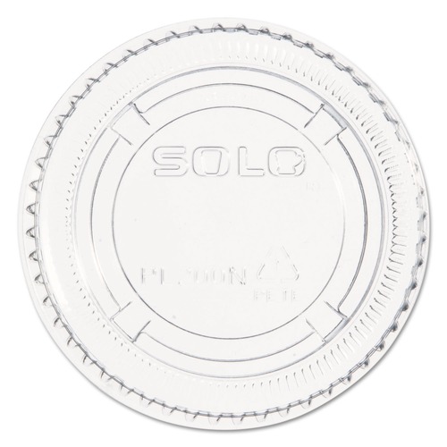 Souffle & Portion Cups | Dart PL200N PET Portion/Souffle Cup Lids - Clear (2500/Carton) image number 0