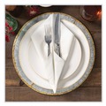 Dinner Napkins | Hoffmaster 125702 16 in. x 16 in. Ultraply Linen-Like Natural Flat Pack Napkin - White (1200/Carton) image number 3