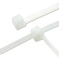 Office Cable Management | Tatco 22300 50 lbs. 11 in. x 0.19 in. Nylon Cable Ties - Natural (500/Pack) image number 1