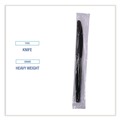 Disposable Knives | Boardwalk BWKKNIHWPPBIW Heavyweight Wrapped Polypropylene Knife - Black (1000/Carton) image number 6