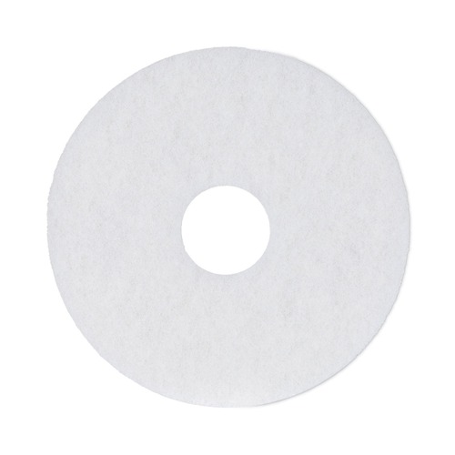 Floor Pads-Cleaning, Buffing & Polishing | Boardwalk BWK4013WHI 13 in. Diameter Polishing Floor Pads - White (5/Carton) image number 0