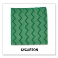 Cleaning Cloths & Wipes | Rubbermaid Commercial FGQ62000GR00 16 in. x 16 in. Microfiber Reusable Cleaning Cloths - Green (12/Carton) image number 4