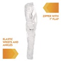 Hand Sanitizing Wipes | Ansell KCC 49106 A20 Zip Front, Elastic-Back, Wrists, and Ankles Breathable Particle Protection Coveralls - Triple Extra Large, White (20/Carton) image number 3