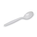 Disposable Spoons | Dixie SH207 Heavyweight Plastic Cutlery Soup Spoons - White (1000/Carton) image number 3