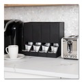 Perforated Roll & Hand Towels | Mind Reader CPODBK-BLK 14.25 in. x 9 in. x 12.15 in. 4-Compartment Anchor Collection Single Serve Pod Countertop Dispenser - Black image number 6
