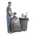 Low-Density Trash Bags | Platinum Plus 1507255 56 Gallon 1.55 mil 43 in. x 48 in. Can Liners - Gray (50/Carton) image number 3