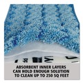 Mop Heads | Rubbermaid Commercial FGQ41100BL00 24 in. Long Split Nylon/Polyester Blend Microfiber Wet Room Pads - Blue (12/Carton) image number 7