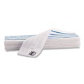Floor Dusters & Accessories | Rubbermaid Commercial HYGEN 2134282 4.75 x 19 Disposable Microfiber Pad - White/Blue Stripes (3/Carton) image number 1