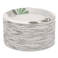 Plates | Dixie UX9PATH Pathways Soak-Proof Shield 8.5 in. Diameter Mediumweight Paper Plates - Green/Burgundy (1000/Carton) image number 0
