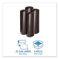 Low-Density Trash Bags | Boardwalk X7658SKKR01 38 in. x 58 in. 60 gal. 1.2 mil Recycled Low-Density Polyethylene Can Liners - Black (100/Carton) image number 2