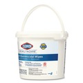Cleaning Cloths & Wipes | Clorox Healthcare 30358 12 in. x 12 in. 1-Ply Bleach Germicidal Wipes - Unscented, White (110/Bucket, 2 Buckets/Carton) image number 2