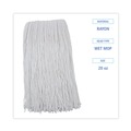Mop Heads | Boardwalk BWK220RCT 20 oz. Rayon Premium Cut-End Wet Mop Heads - White (12/Carton) image number 4