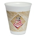 Cups | Dart 12X16G 12 oz. Cafe G Foam Hot/Cold Cups - Brown/Red/White (20/Pack) image number 0