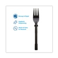 Disposable Forks | Dixie DUSSF5 SmartStock Mediumweight Polystyrene Forks Tri-Tower Dispensing System Cutlery - Black (960/Carton) image number 1